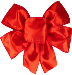 Dekorácia MagicHome Vianoce, mašla, červená, bal. 2ks, 13 x 16 cm