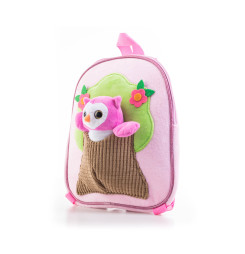 Hračka G21 Batoh s plyšovou sovičkou, ružový