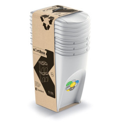 Odpadkový kôš Prosperplast SORTIBOX 4 x 35 l popolavý