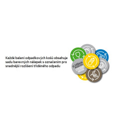 Odpadkový kôš Prosperplast SORTIBOX 4 x 35 l popolavý