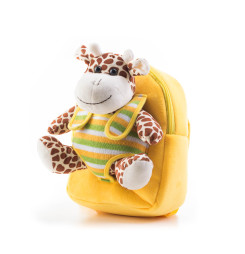 Hračka G21 Batoh s plyšovou žirafou, žltý