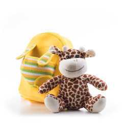 Hračka G21 Batoh s plyšovou žirafou, žltý