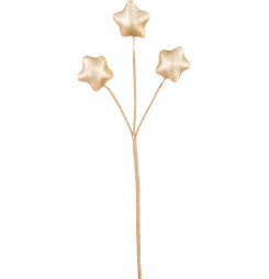Vetvička MagicHome Vianoce, hviezdy, zlatá, 8,5 cm