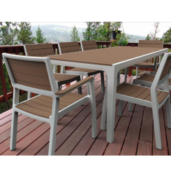 Záhradný nábytok Keter Harmony set stôl + 4 stoličky biely / cappuccino