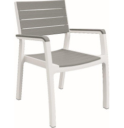 Záhradný nábytok Keter Harmony set stôl + 4 stoličky biela/svetlošedá