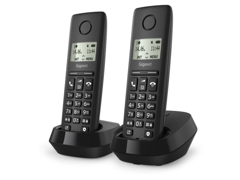 GIGASET Pure 100 Duo, Telefónny prístroj, čierny