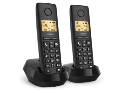 GIGASET Pure 100 Duo, Telefónny prístroj, čierny