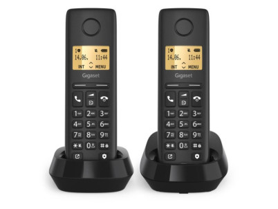 GIGASET Pure 100 Duo, Telefónny prístroj, čierny