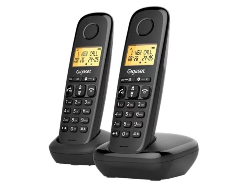 GIGASET Basic 100 Duo, Telefónny prístroj, čierny