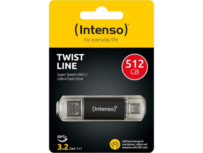 INTENSO Twist Line, USB-C/USB-A, USB Kľúč, 512GB