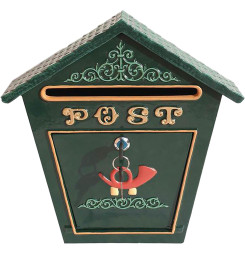 Schránka Albert 360x90x380 mm, poštová, zelená