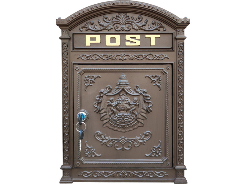 Schránka Edgar 315x95x445 mm, poštová, hnedá