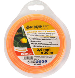 Silon na kosenie DualCut DBQ 2,4 mm, L-20 m, hranatý
