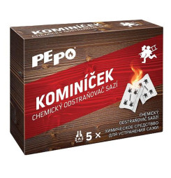Kominíček PE-PO® 5 ks, odstraňovač sadzí do dymovodu, krbu, kachlí, pecí, komínov