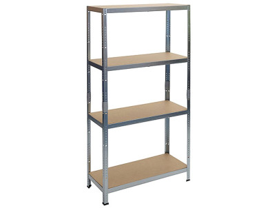 Regál Racks RAT20 HD, kovový, MDF, 4 police, 1800x900x450 mm, max. 175 kg/polica