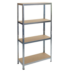 Regál Racks RAT20 MS, kovový, MDF, 4 police, 1800x900x400 mm, max. 175 kg/polica