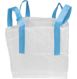 Vak BigBag TOF4, 70x70x70 cm, PP, 4 uši, biely, vrece rovné dno, max. 800 kg