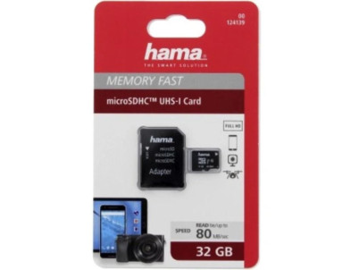 HAMA microSDHC 32 GB 80 MB/s Class 10 UHS-I