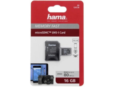 HAMA microSDHC 16 GB 80 MB/s Class 10 UHS-I