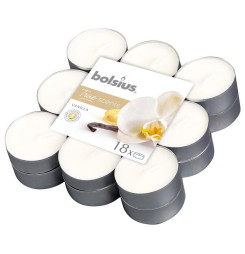 Sviečky Bolsius Tealight True Scents, čajové, vonné, vanilka, bal. 18 ks