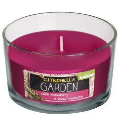 Sviečka Bolsius Glass Citronella, repelentná, 62/106 mm, rozmarín, v skle