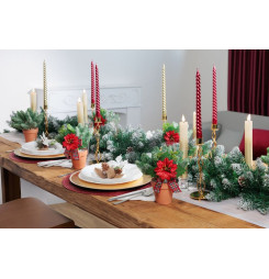 Sviečka MagicHome Vianoce, 25 cm, bal. 2 ks, červená, špirálová, točená