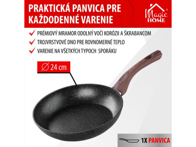 Panvica MagicHome Black Marble Line, 24 cm