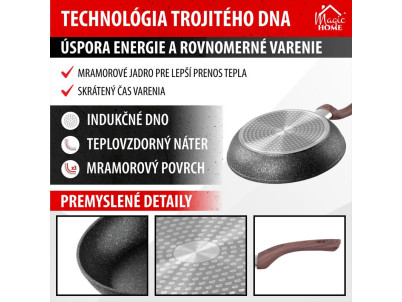 Panvica MagicHome Black Marble Line, 24 cm