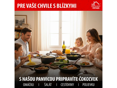 Panvica MagicHome Black Marble Line, 24 cm