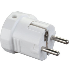 Vidlica do zásuvky Strend Pro, IP20, plast, biela