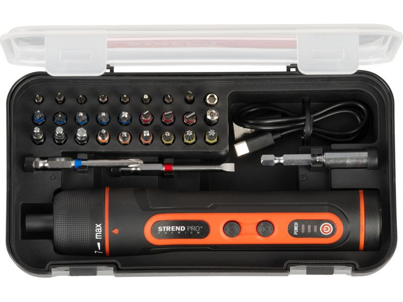 Skrutkovač Strend Pro 3.6V, nabíjateľný, sada v púzdre
