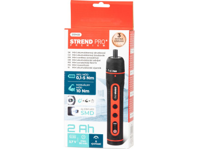 Skrutkovač Strend Pro 3.6V, nabíjateľný, sada v púzdre
