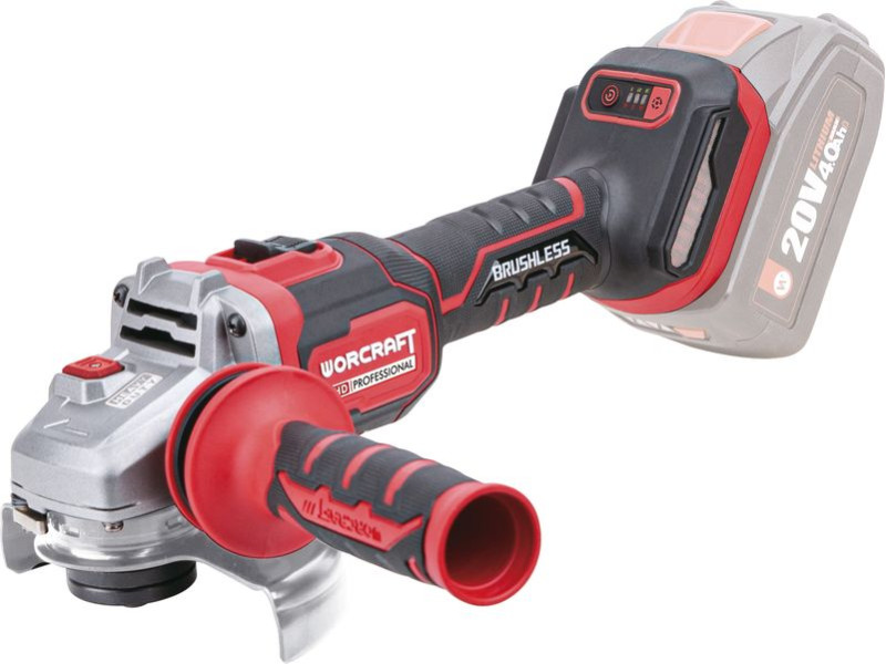 Brúska Worcraft CAG-S20LiBM 125 mm, uhlová, ShareSYS , 20V Li-ion, bezuhlíková