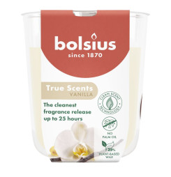 Sviečka Bolsius True Scents, vanilka, 80x73 mm, v skle