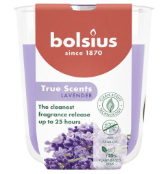 Sviečka Bolsius True Scents, levanduľa, 80x73 mm, v skle