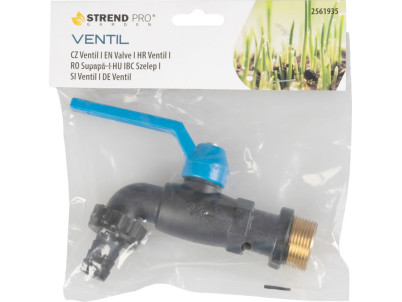 Ventil Strend Pro, záhradný, čierny, 3/4", Nylon