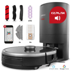 CONCEPT vr3520nC Robotický vysávač s mopom 3v1 REAL FORCE Laser Complete Clean Care UVC