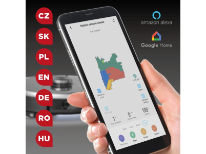 CONCEPT vr3520nC Robotický vysávač s mopom 3v1 REAL FORCE Laser Complete Clean Care UVC