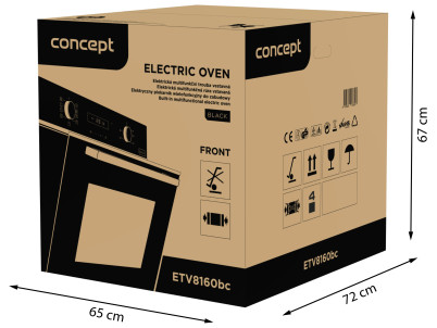 CONCEPT ETV8160bc BLACK  Elektrická rúra