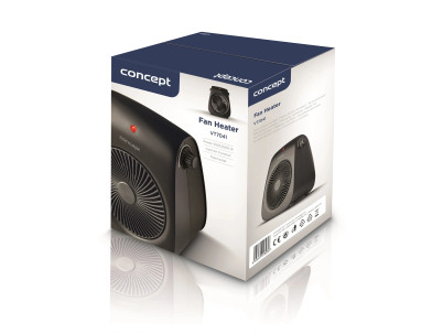 VT7041 Teplovzdušný ventilátor, čierny