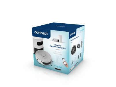 CONCEPT VR3450 Robotický vysávač s mopom 2v1 PERFECT CLEAN Laser 3D