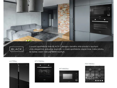 CONCEPT PDV7460bc Plynová doska vstavaná 60 cm BLACK