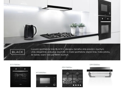 CONCEPT PDV7460bc Plynová doska vstavaná 60 cm BLACK