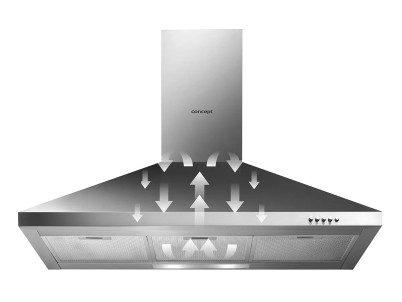 CONCEPT OPK3590ss Digestor komínový 90 cm CONCEPT OPK3590ss Digestor komínový 90 cm