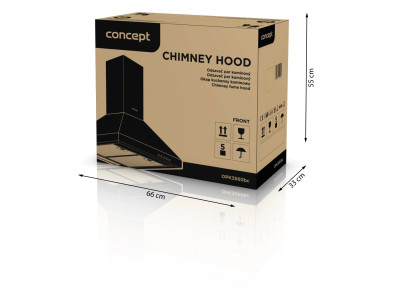 CONCEPT OPK3560bc Digestor komínový 60 cm CONCEPT OPK3560bc Digestor komínový 60 cm