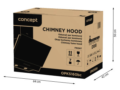 CONCEPT OPK5160bc BLACK Digestor komínový