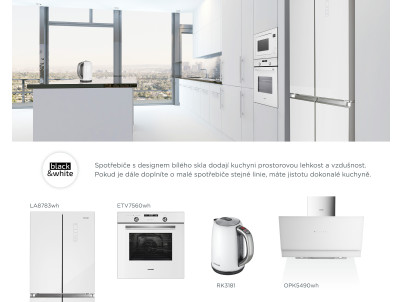 CONCEPT OPK5490wh Digestor komínový 90 cm WHITE CONCEPT OPK5490wh Digestor komínový 90 cm WHITE