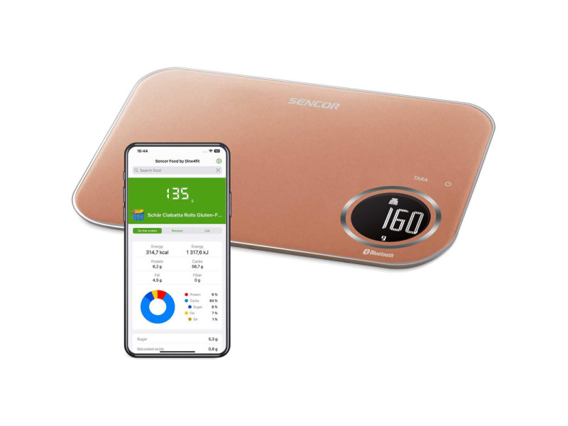 SKS 7176GD chytrá kuchyňská váha SENCOR