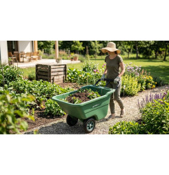 Vozík Handy, 780x560x400 mm, plastový, záhradný, max. 50 kg, 90 lit