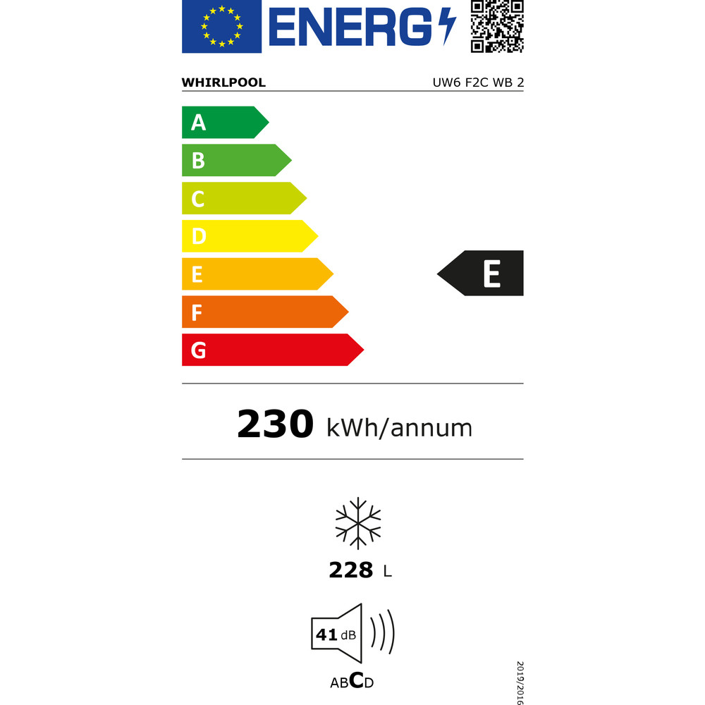 UW6F2CWB2 mraznička šuflík. WHIRLPOOL